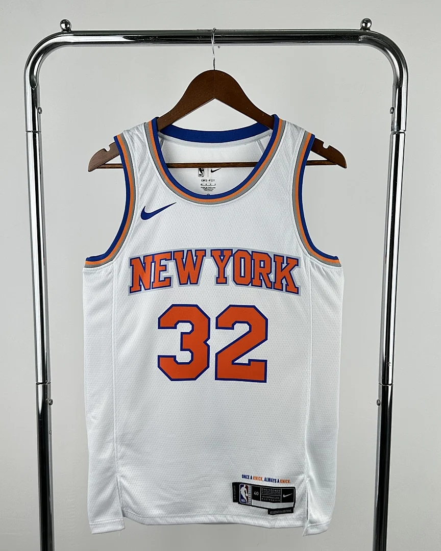 Camisola NBA New York Knicks Karl-Anthony Towns #32 Branca