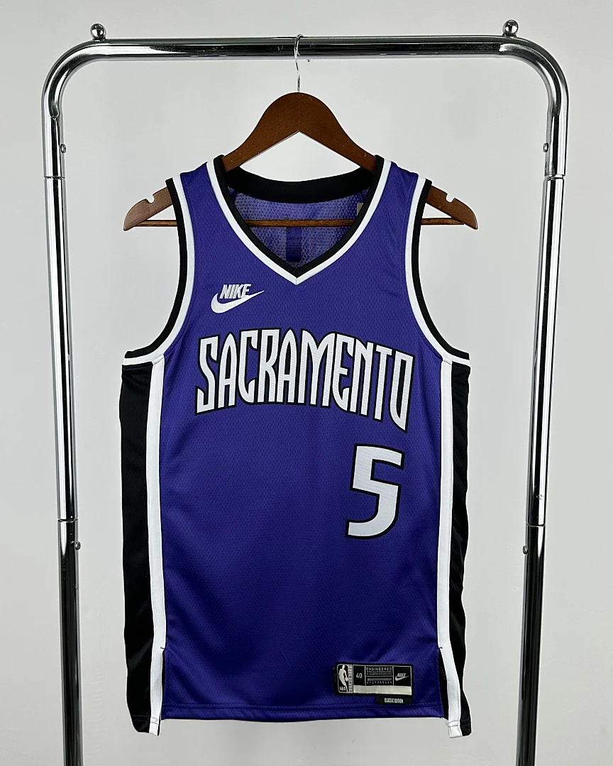 Camisola NBA Sacramento Kings De'Aaron Fox #5 Retro 2025