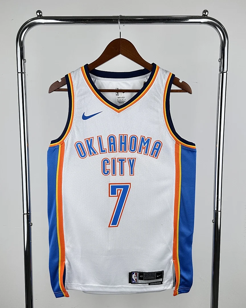 Camisola NBA Oklahoma City Thunder Chet Holmgren #7 Branca 2023
