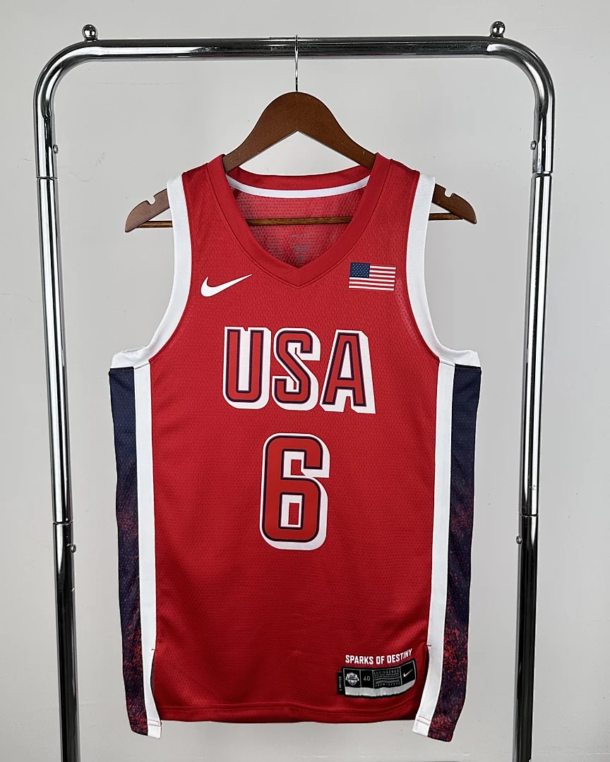 Camisola Seleção dos Estados Unidos de Basquetebol 2024 Alternativa LeBron James #6