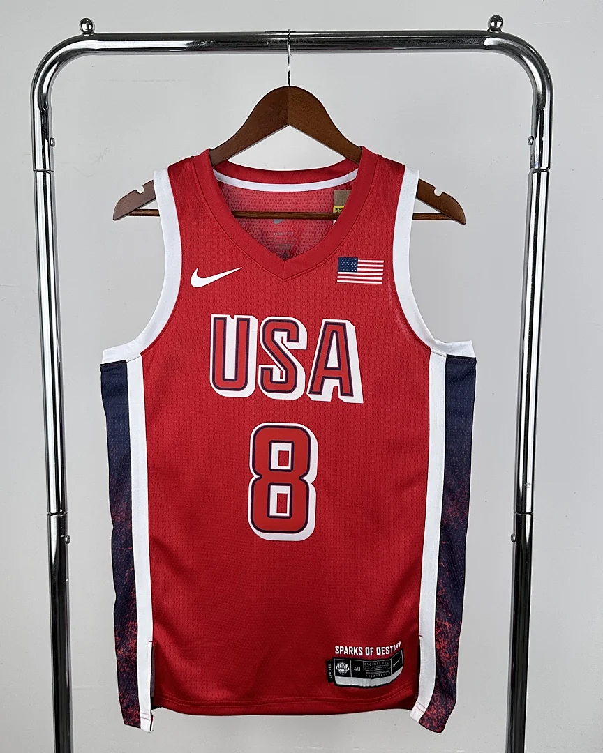 Camisola Seleção dos Estados Unidos de Basquetebol 2024 Alternativa Kawhi Leonard #8