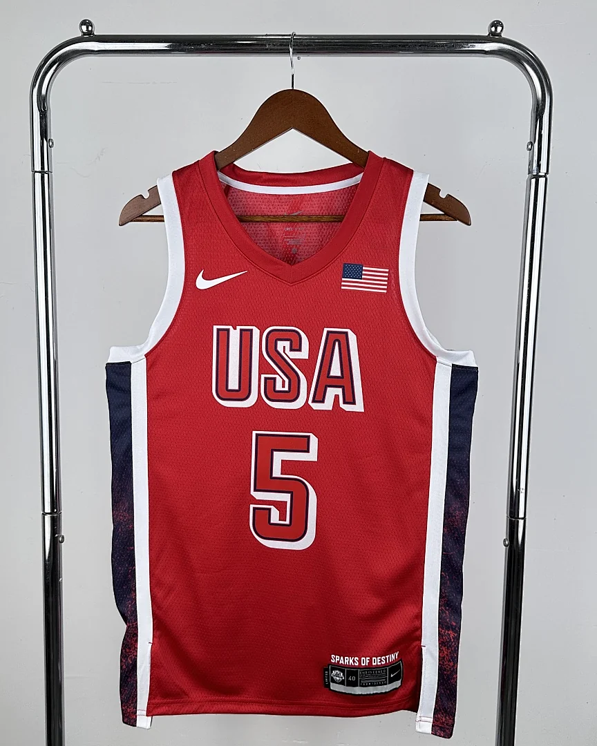 Camisola Seleção dos Estados Unidos de Basquetebol 2024 Alternativa Anthony Edwards #5