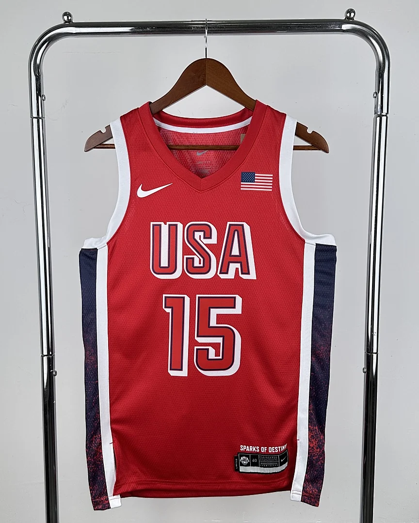 Camisola Seleção dos Estados Unidos de Basquetebol 2024 Alternativa Devin Booker #15