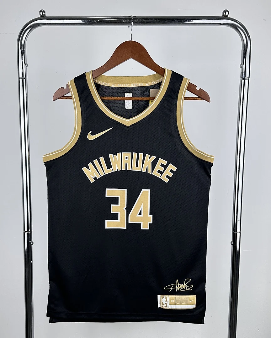 Camisola NBA Milwaukee Bucks Giannis Antetokounmpo #34 Earned Edition 2024