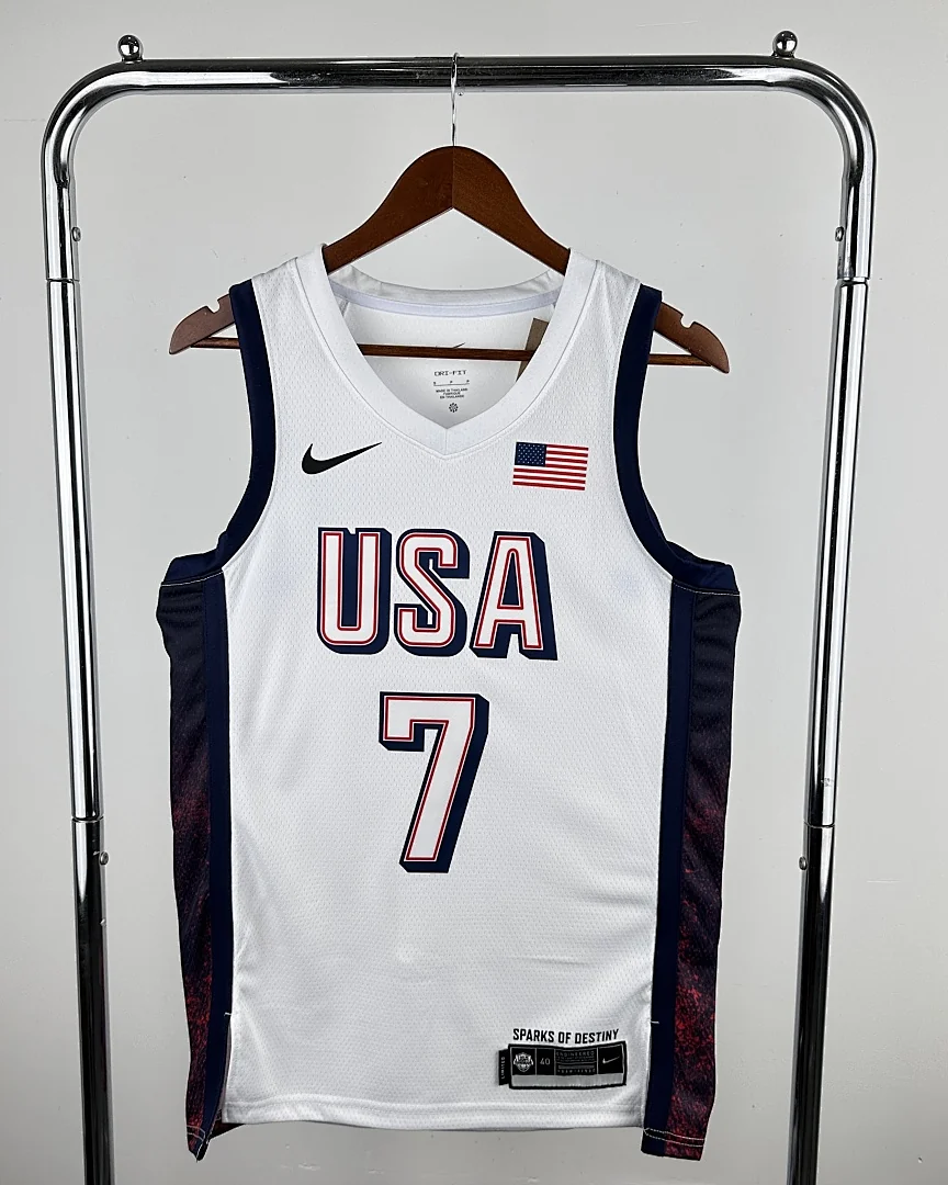 Camisola Seleção dos Estados Unidos de Basquetebol 2024 Principal Kevin Durant #7