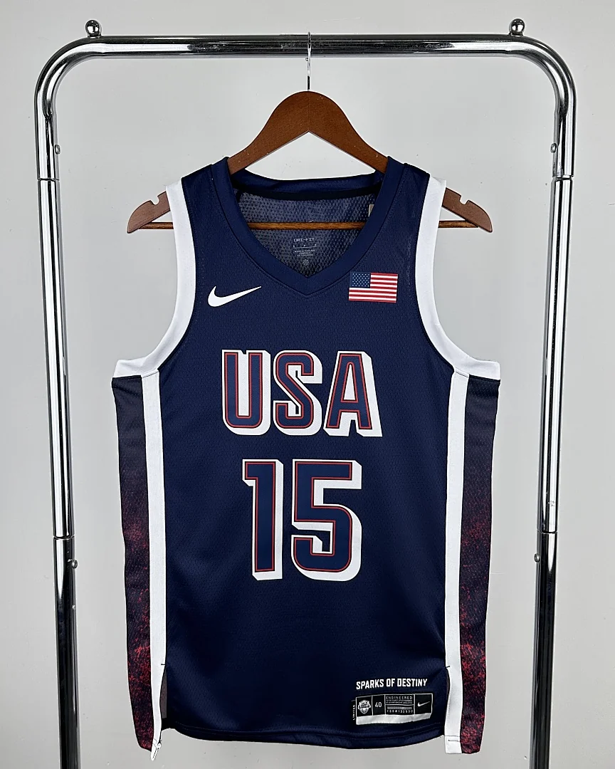 Camisola Seleção dos Estados Unidos de Basquetebol 2024 Terceira Devin Booker #15