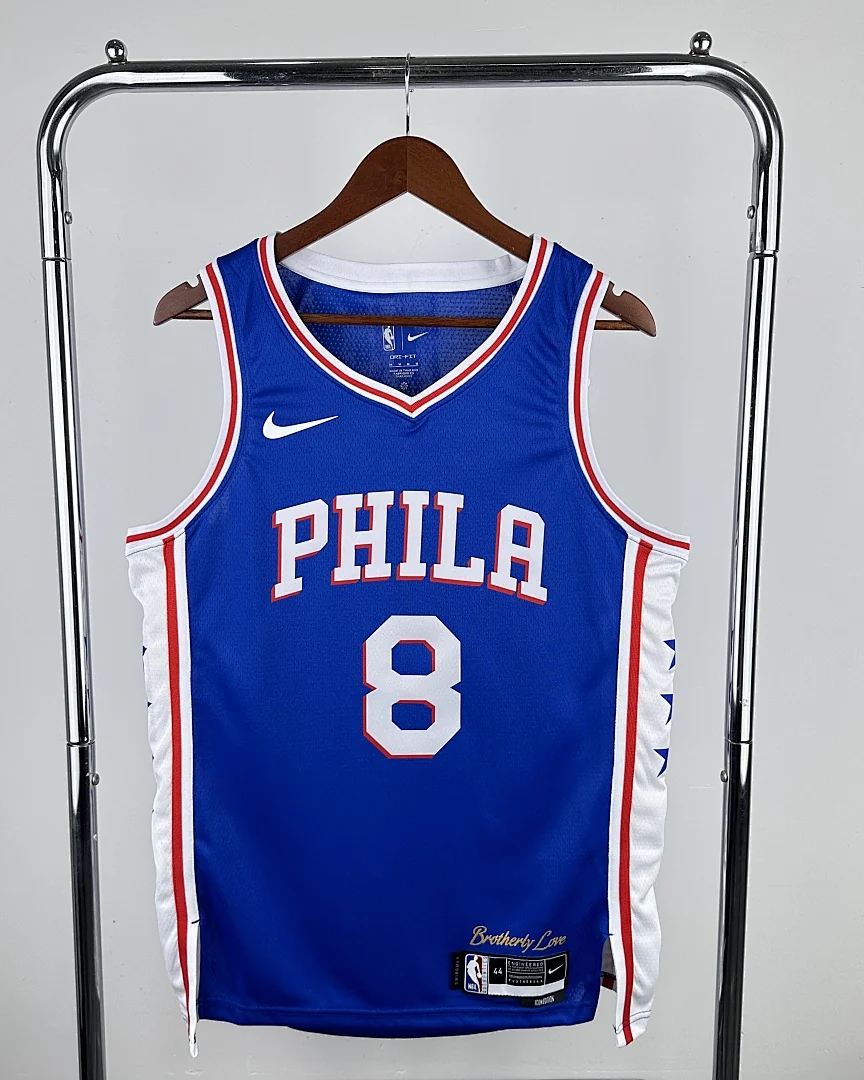 Camisola NBA Philadelphia 76ers Paul George #8 Azul 2023