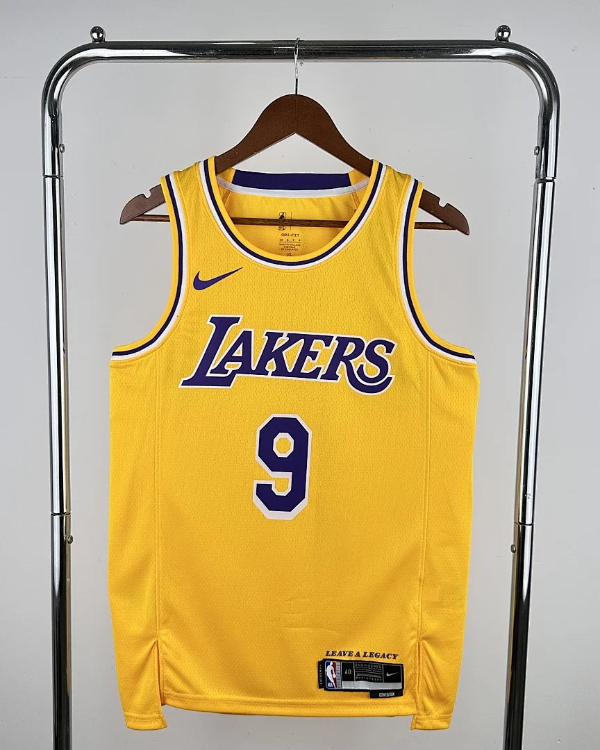 Camisola NBA Los Angeles Lakers Bronny James #9 Amarela 2023