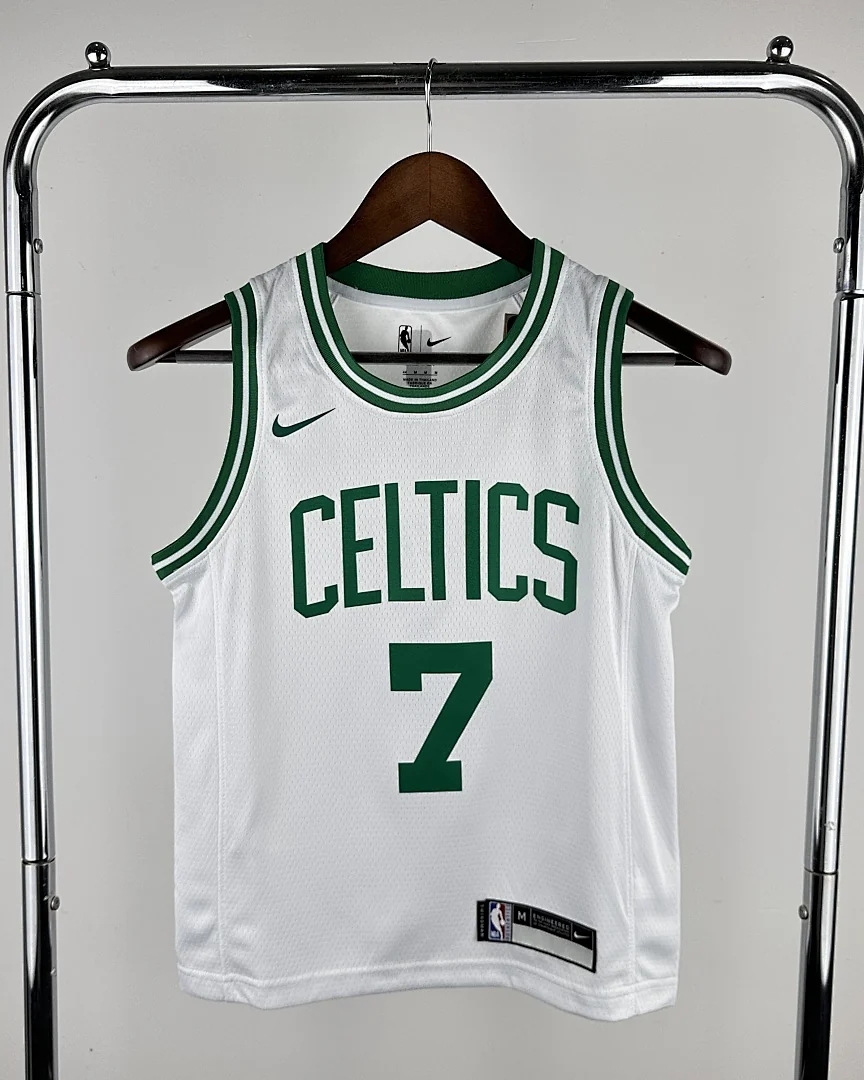 Camisola NBA Boston Celtics Jaylen Brown #7 Verde Criança