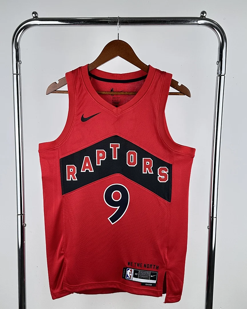Camisola NBA Toronto Raptors RJ Barrett #9 Vermelha 2023