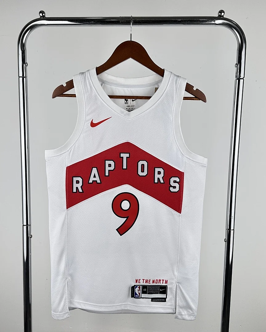 Camisola NBA Toronto Raptors RJ Barrett #9 Branca 2023