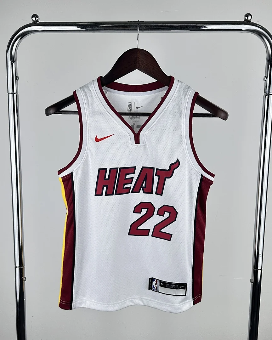 Camisola NBA Miami Heat Jimmy Butler #22 Branca Criança