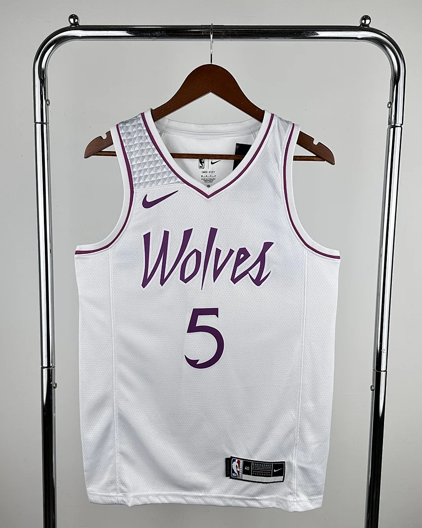 Camisola NBA Minnesota Timberwolves Anthony Edwards #5 Edição Especial Rosa