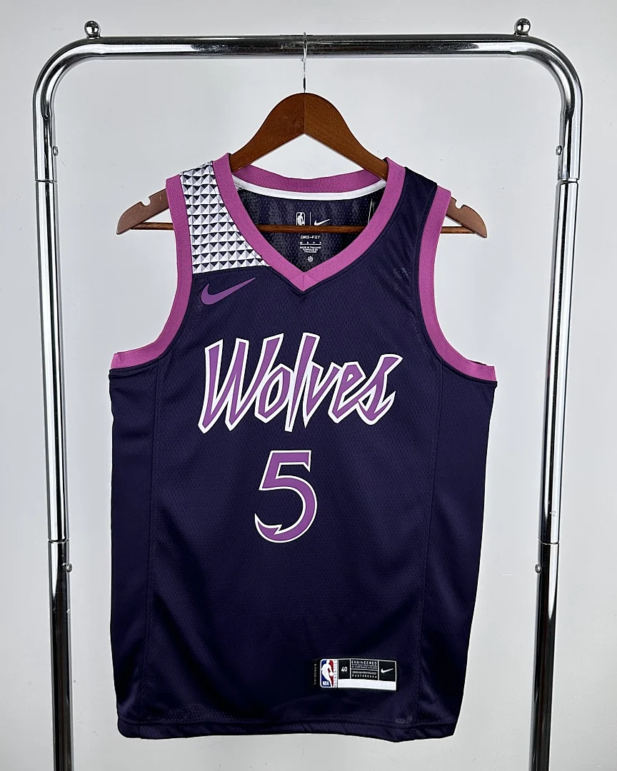 Camisola NBA Minnesota Timberwolves Anthony Edwards #5 Edição Especial Preta