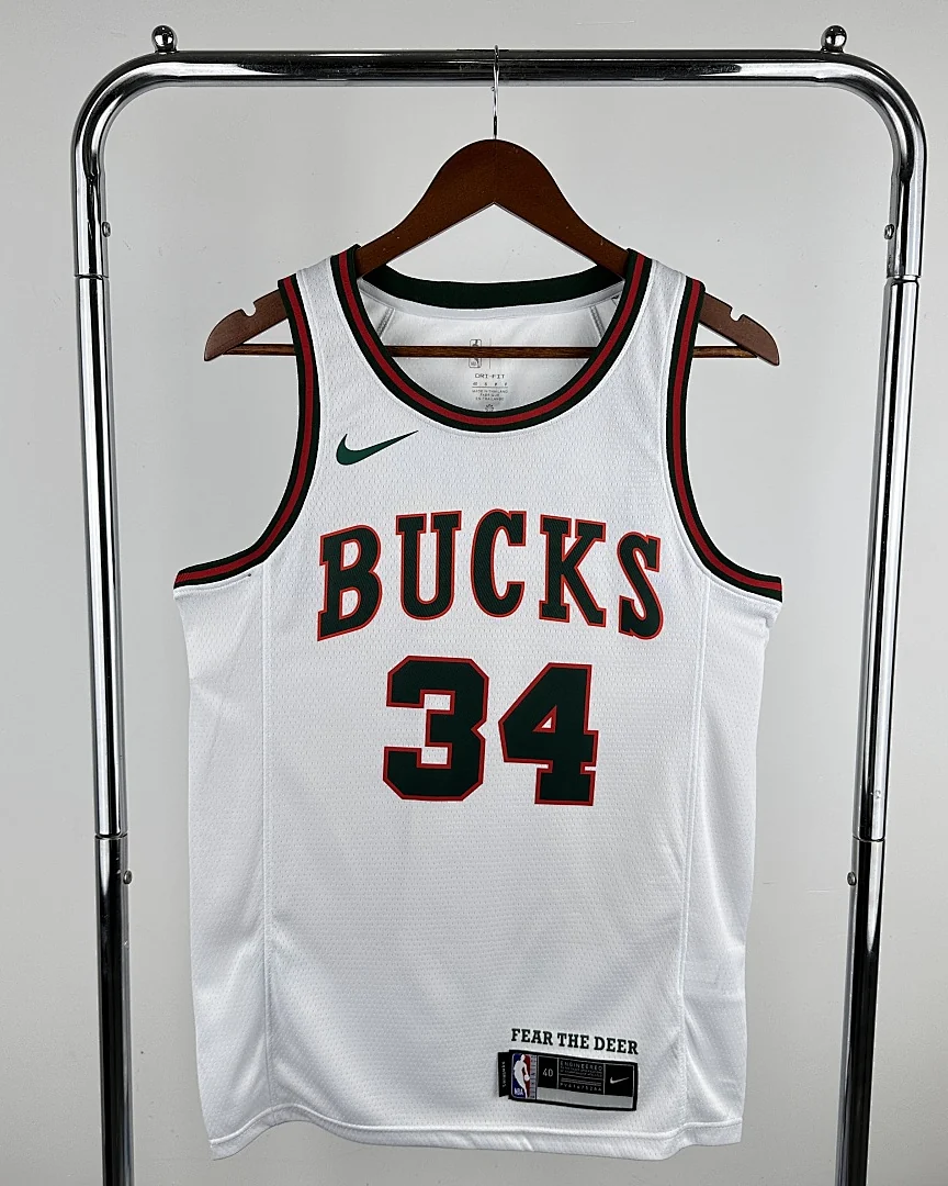 Camisola NBA Milwaukee Bucks Giannis Antetokounmpo #34 Retro 2018