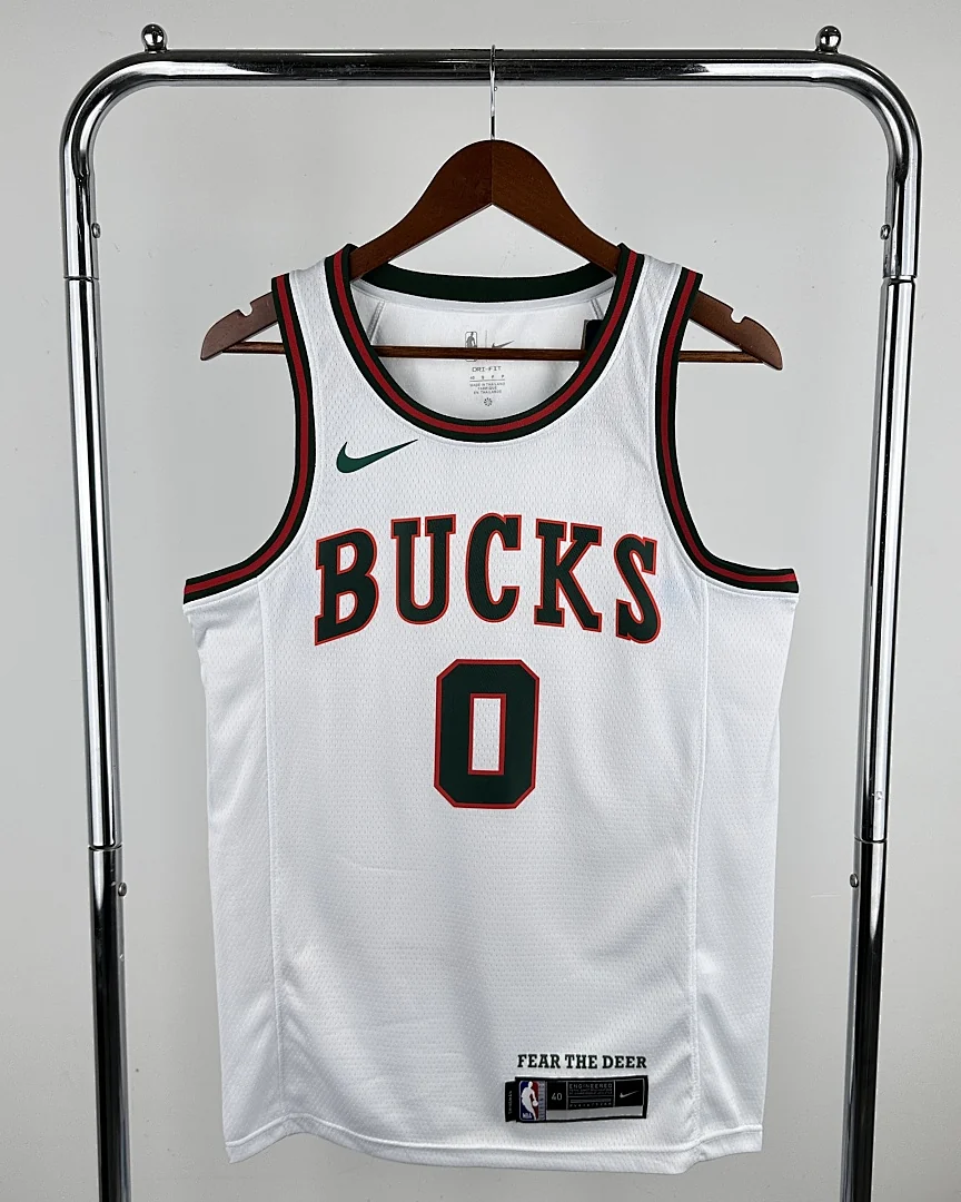 Camisola NBA Milwaukee Bucks Damian Lillard #0 Retro 2018