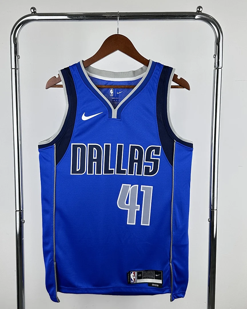 Camisola NBA Dallas Mavericks Dirk Nowitzki #41 Azul