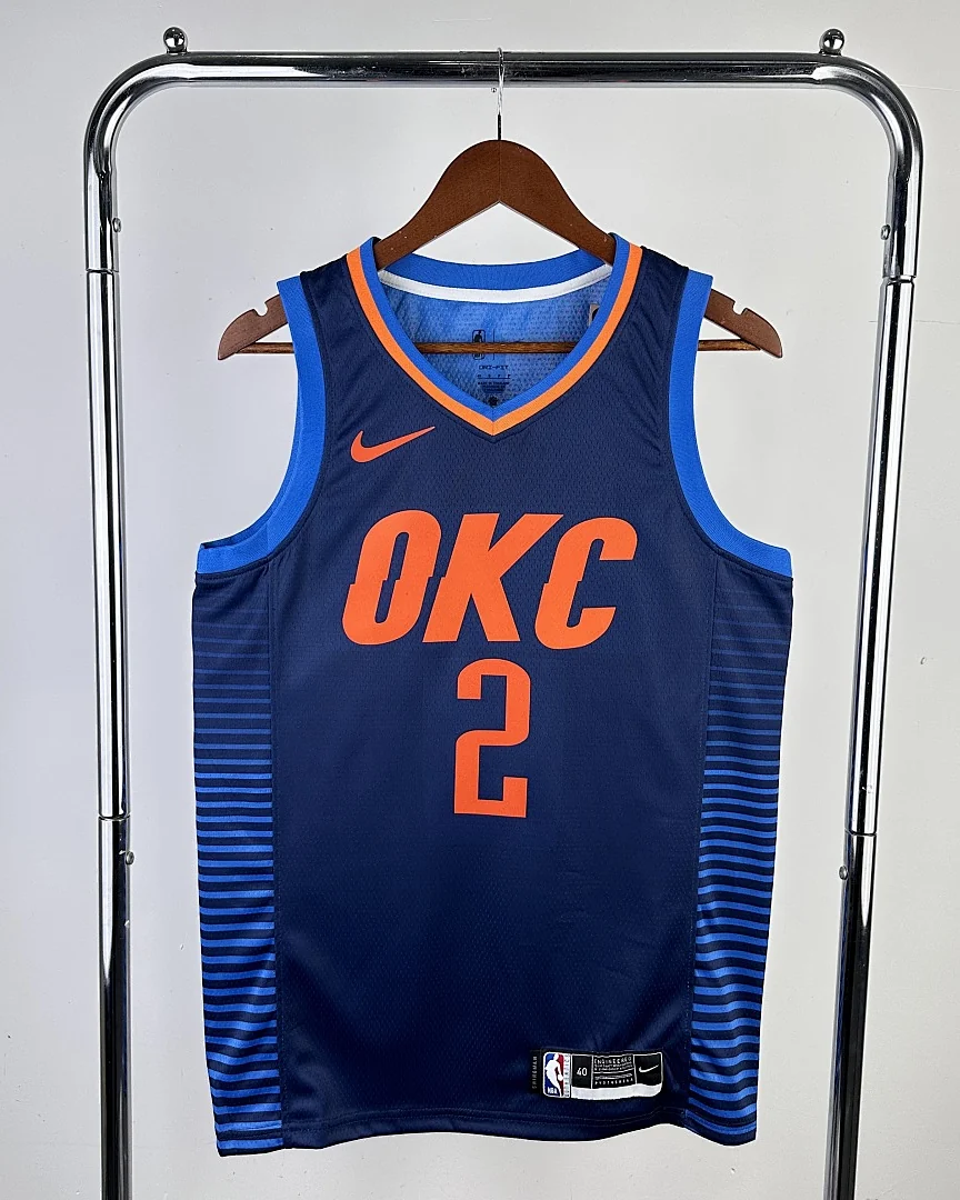 Camisola NBA Oklahoma City Thunder Shai Gilgeous-Alexander #2 Edição Especial Azul