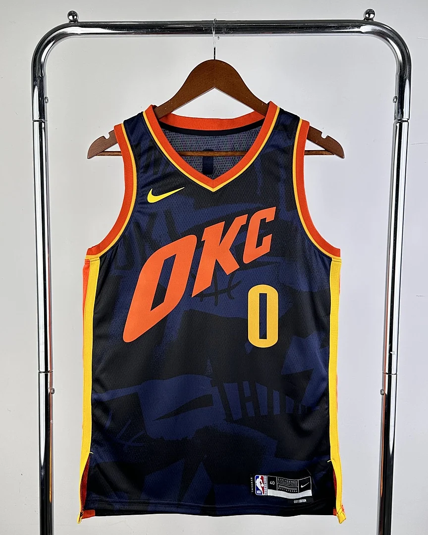 Camisola NBA Oklahoma City Thunder Russell Westbrook #0 Edição Especial 2024
