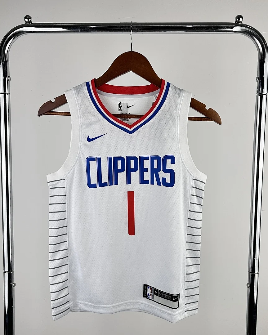 Camisola NBA Los Angeles Clippers James Harden #1 Branca Criança