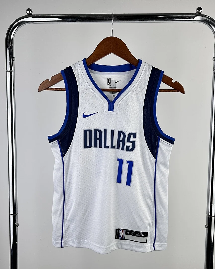 Camisola NBA Dallas Mavericks Kyrie Irving #11 Branca Criança