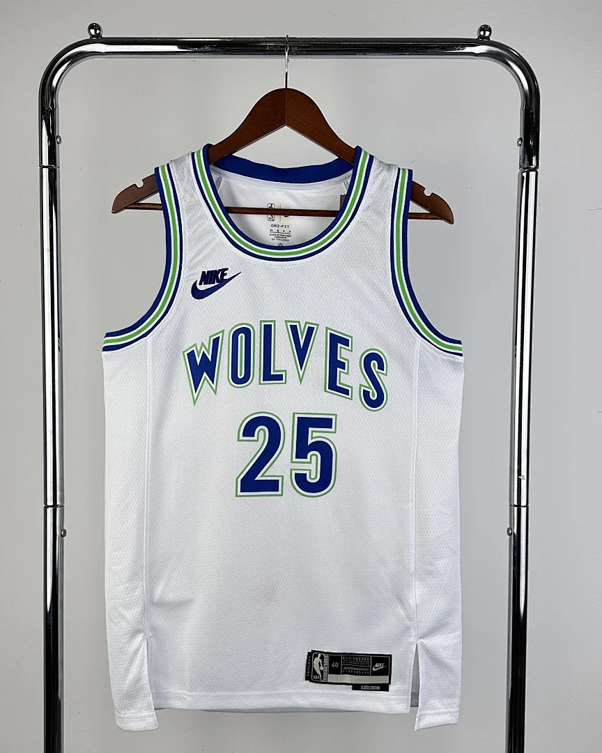 Camisola NBA Minnesota Timberwolves Derrick Rose #25 Retro 2024