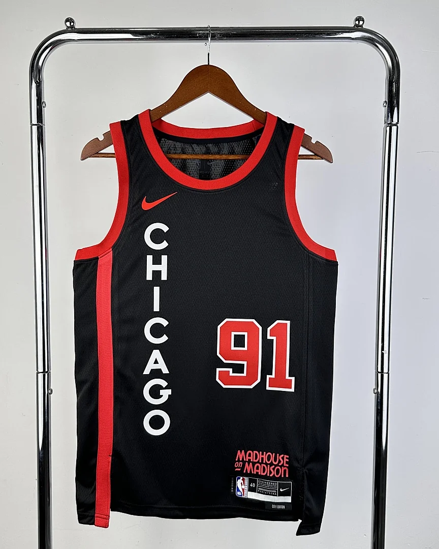 Camisola NBA Chicago Bulls Dennis Rodman #91 Edição Especial 2024