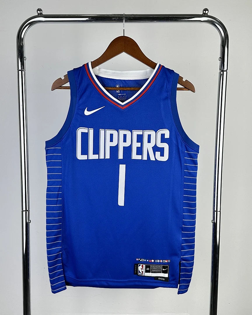 Camisola NBA Los Angeles Clippers James Harden #1 Azul 2023