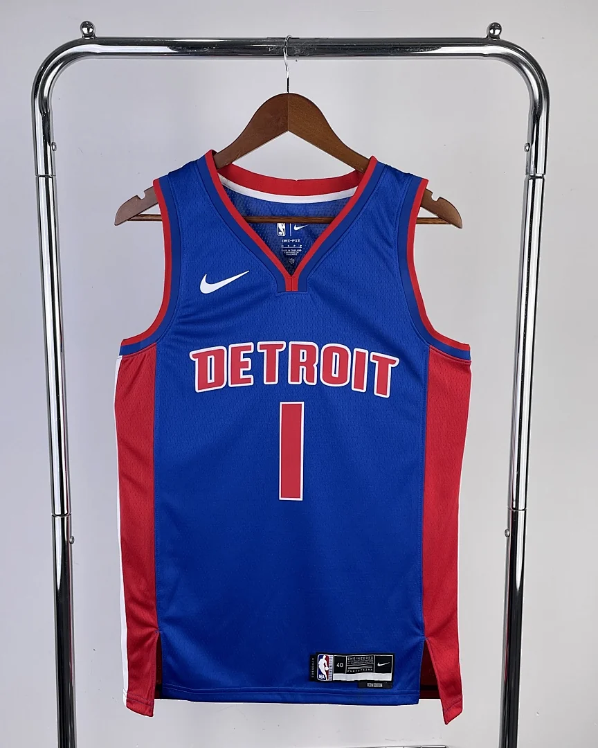Camisola NBA Detroit Pistons Allen Iverson #1 Azul 2023