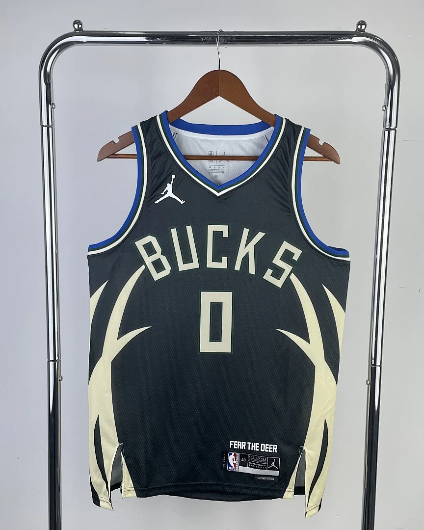 Camisola NBA Milwaukee Bucks Damian Lillard #0 Jordan 2023