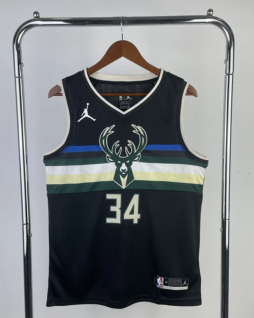 Camisola NBA Milwaukee Bucks Giannis Antetokounmpo #34 Jordan 2021