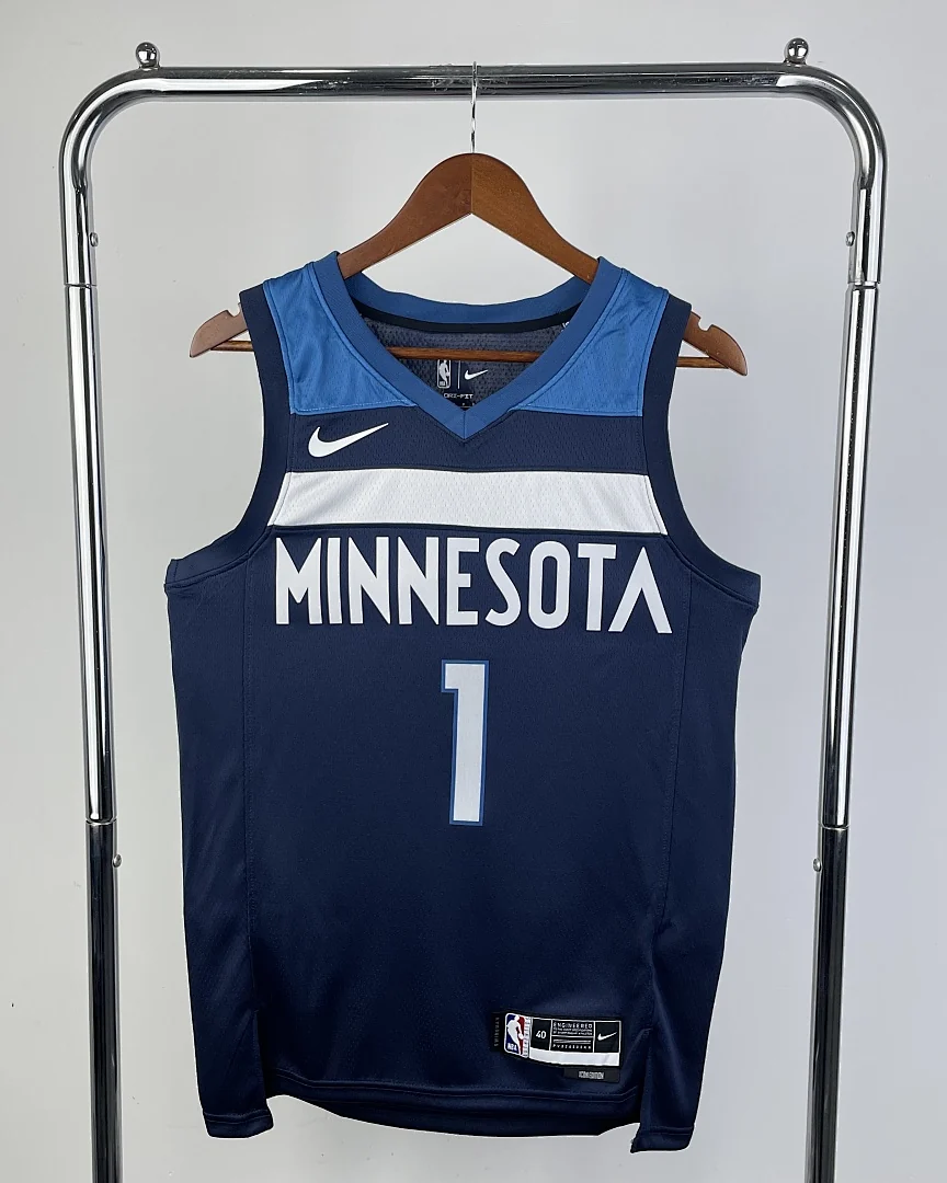 Camisola NBA Minnesota Timberwolves Kyle Anderson #1 Azul-Marinho 2023