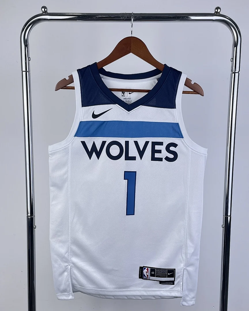 Camisola NBA Minnesota Timberwolves Kyle Anderson #1 Branca 2023