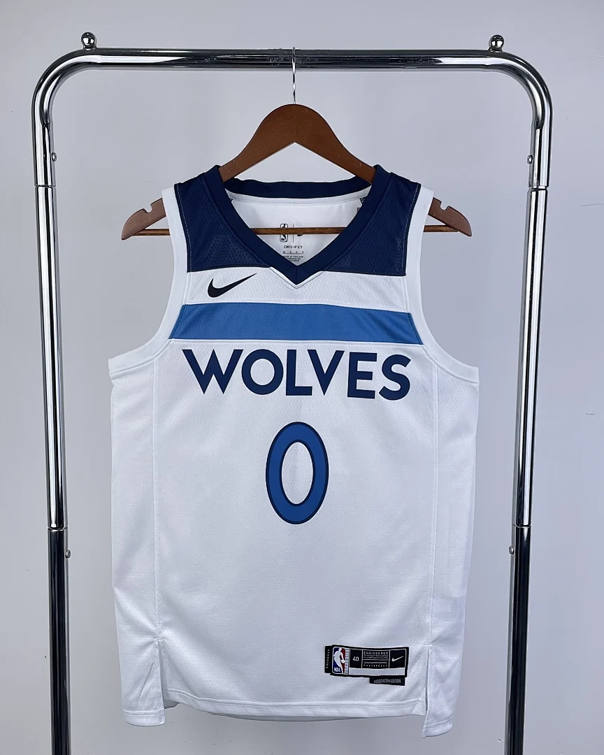 Camisola NBA Minnesota Timberwolves D'Angelo Russell #0 Branca 2023