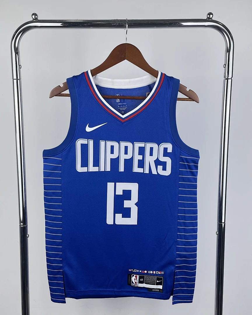 Camisola NBA Los Angeles Clippers Paul George #13 Azul 2023