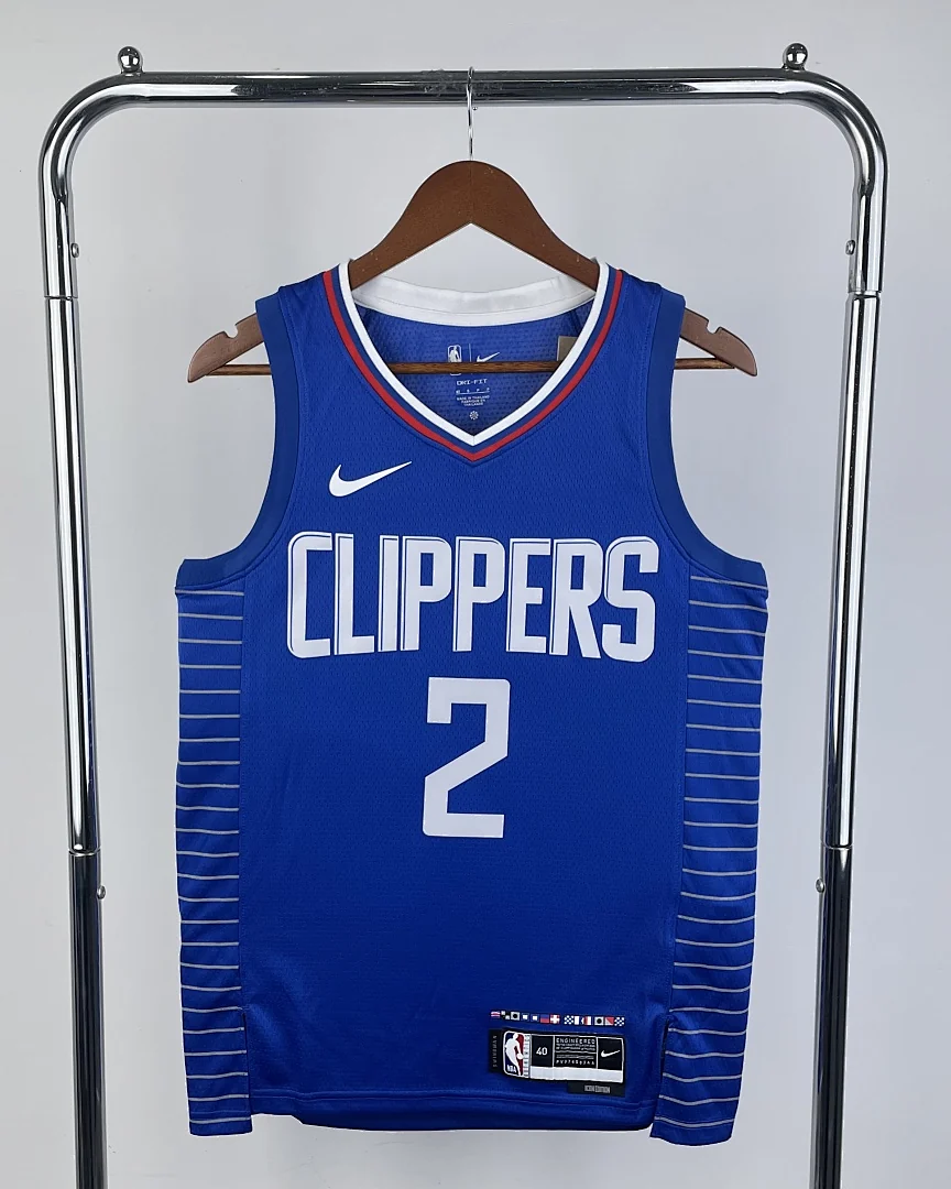 Camisola NBA Los Angeles Clippers Kawhi Leonard #2 Azul 2023