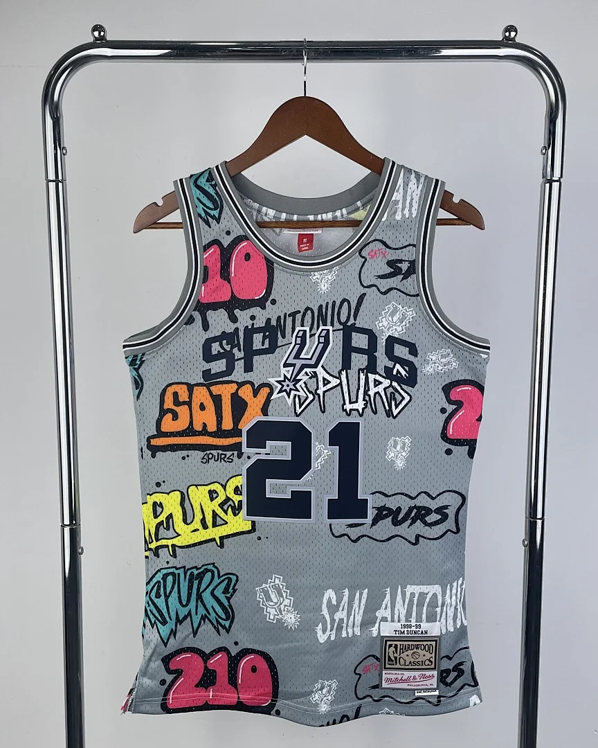 Camisola NBA San Antonio Spurs Tim Duncan #21 Retro Mitchell & Ness 1998/99