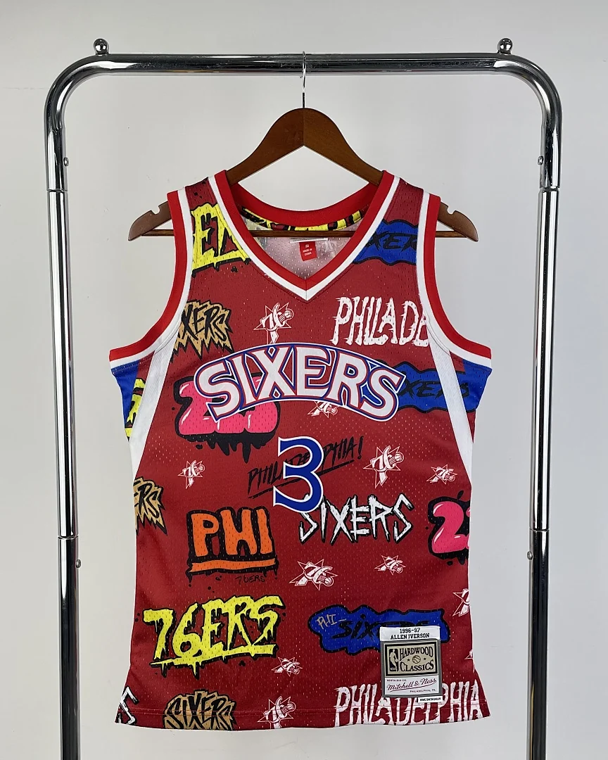 Camisola NBA Philadelphia 76ers Allen Iverson #3 Retro Mitchell & Ness 1996/97