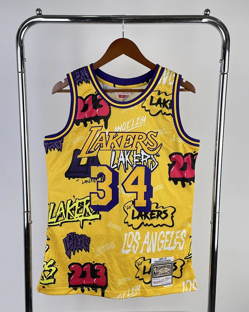 Camisola NBA Los Angeles Lakers Shaquille O'Neal #34 Retro Mitchell & Ness 1996/97