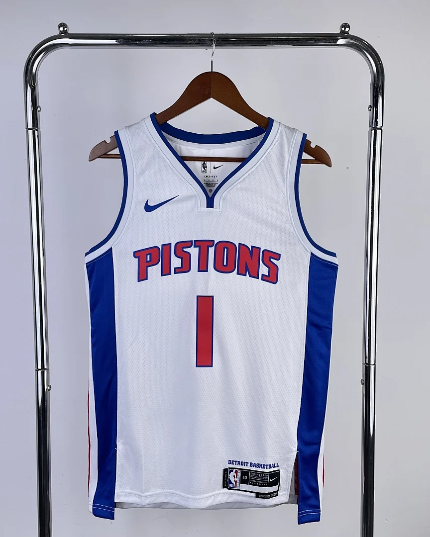 Camisola NBA Detroit Pistons Allen Iverson #1 Branca 2023