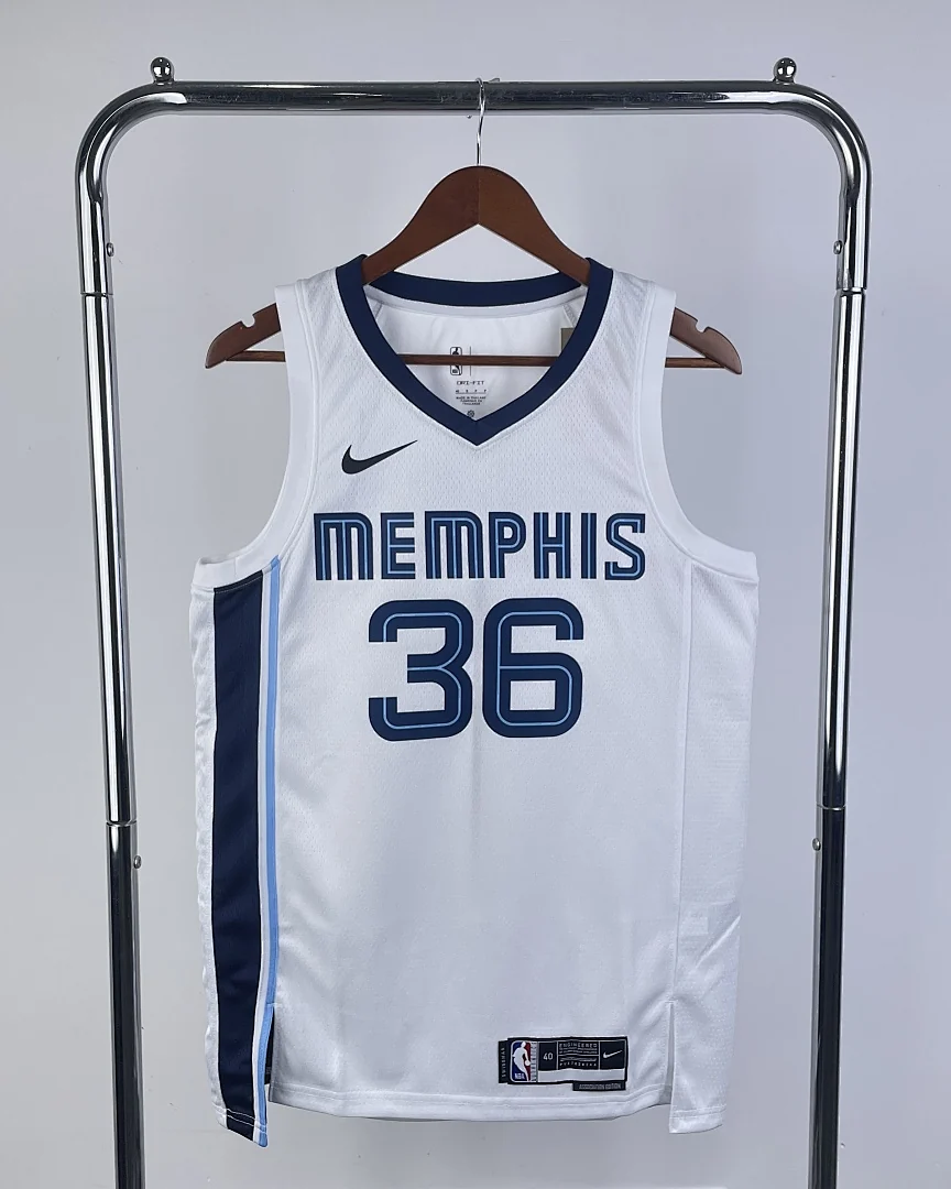 Camisola NBA Memphis Grizzlies Marcus Smart #36 Branca 2023