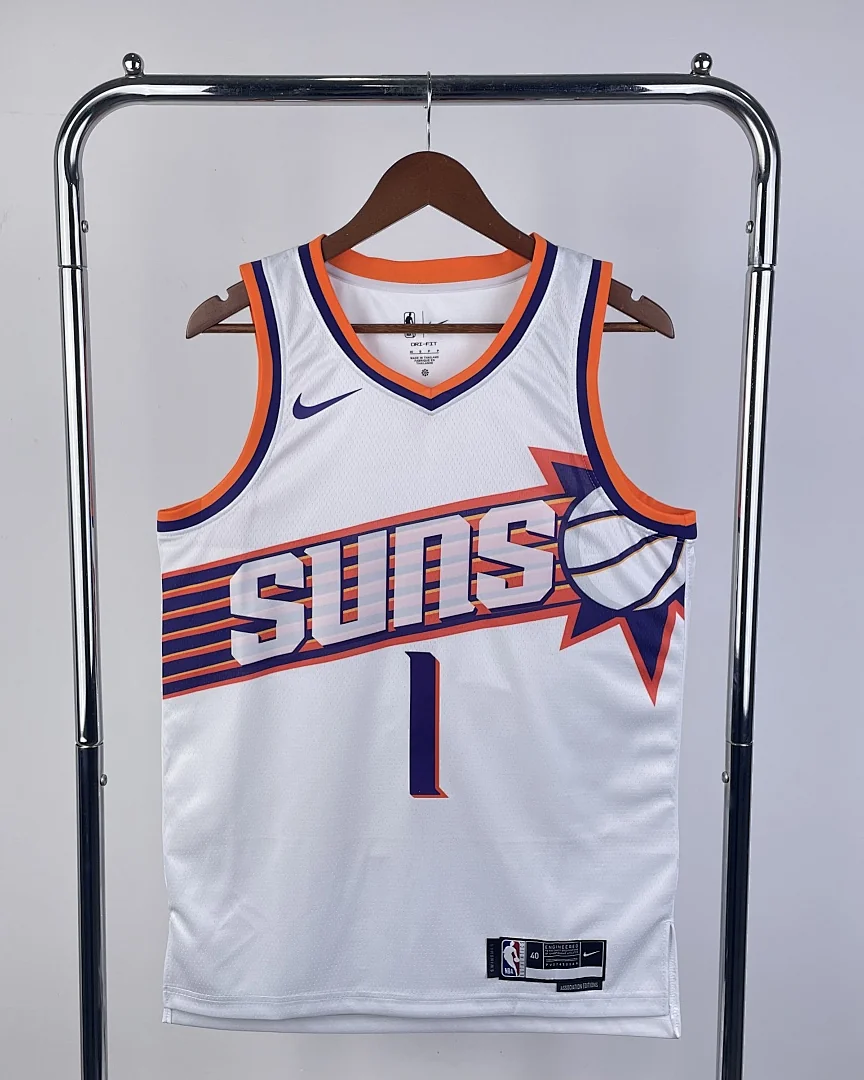 Camisola NBA Phoenix Suns Devin Booker #1 Branca 2024