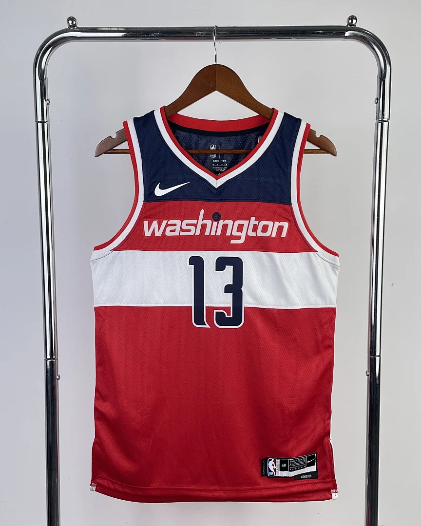 Camisola NBA Washington Wizards Jordan Poole #13 Vermelha 2023