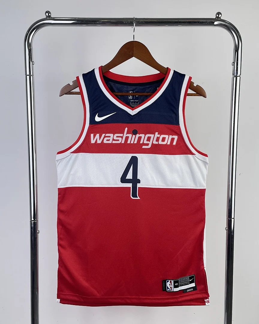 Camisola NBA Washington Wizards Russell Westbrook #4 Vermelha 2023