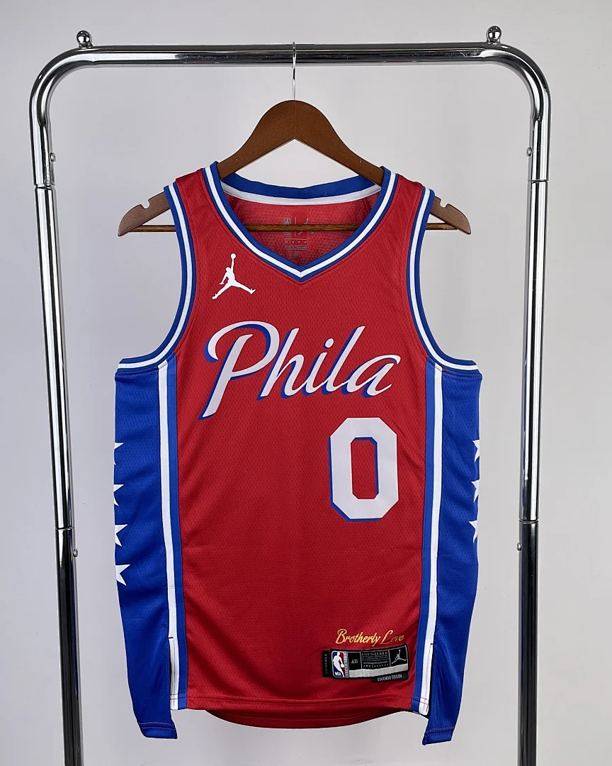 Camisola NBA Philadelphia 76ers Tyrese Maxey #0 Jordan 2023