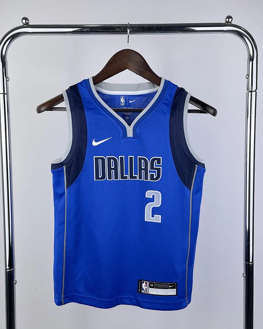 Camisola NBA Dallas Mavericks Kyrie Irving #2 Azul Criança