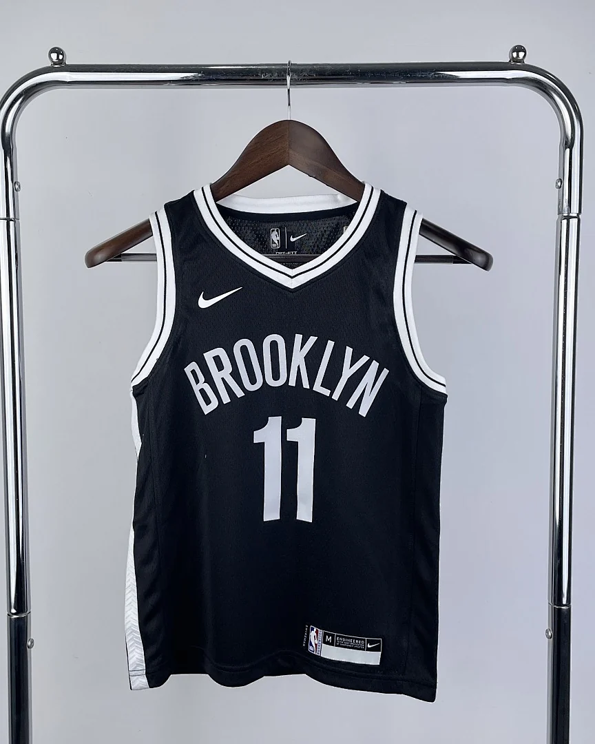 Camisola NBA Brooklyn Nets Kyrie Irving #11 Preta Criança