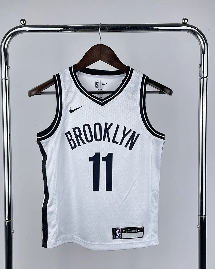 Camisola NBA Brooklyn Nets Kyrie Irving #11 Branca Criança