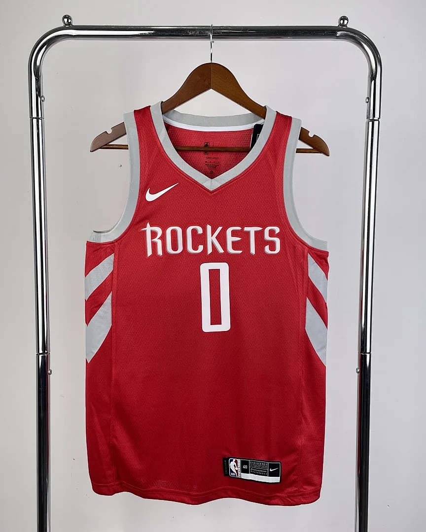 Camisola NBA Houston Rockets Russell Westbrook #0 Vermelha 2019
