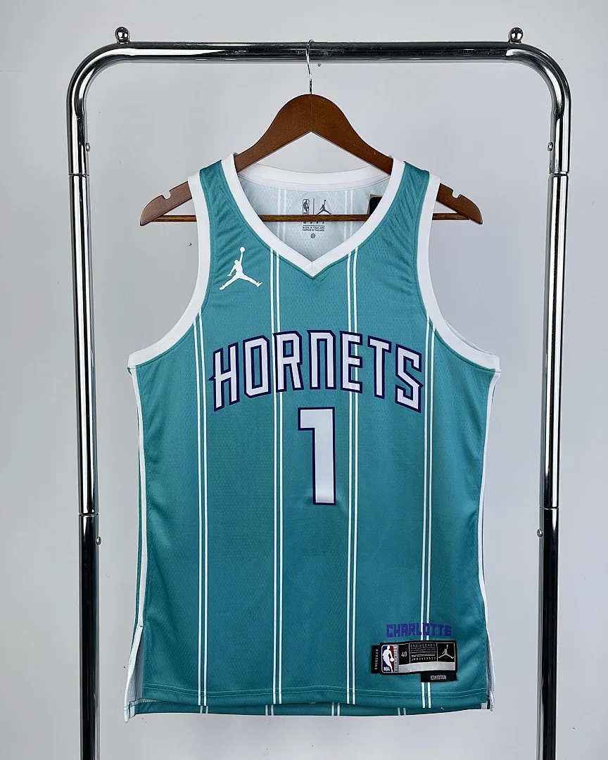 Camisola NBA Charlotte Hornets LaMelo Ball #1 Azul 2023
